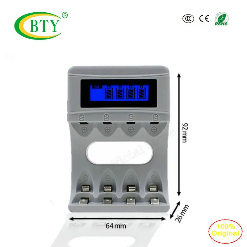 BTY-C704A4 Ni-MH AA &amp AAA LCD Intelligent quick Battery Charger With USB Micro Port + Livraison Gratuite | Электроника