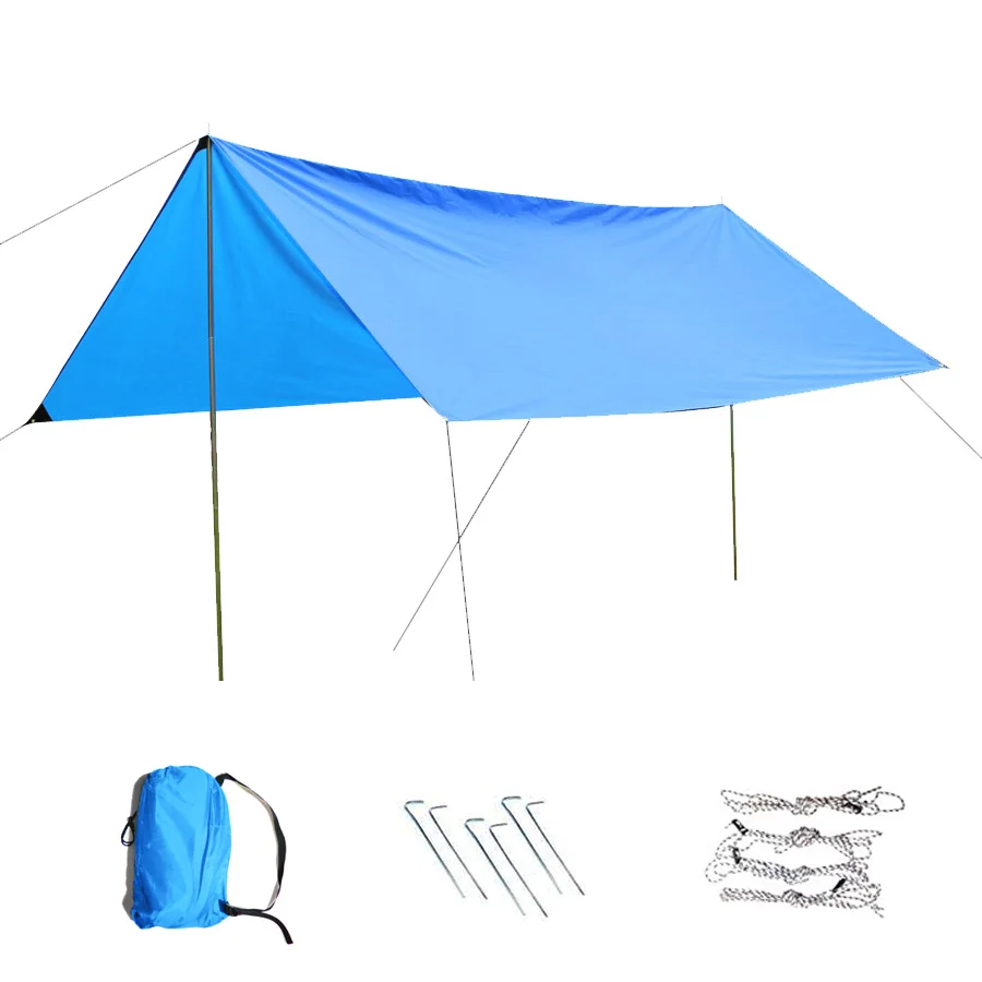 

3mx3m outdoor mat Awning shed ultra-lightweight rain tarp shelter sunscreen damp-proof waterproof wearproof beach camping