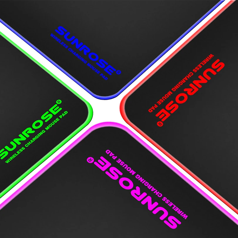 RGB LED Gaming Mouse Pad With Wireless Charger Function USB Wired Glowing Mousepad Laptop Desktop M