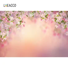 Laeacco Dreamy Flowers Branches Baby Wedding Party Photography Backgrounds Customized Photographic Backdrops For Photo Studio