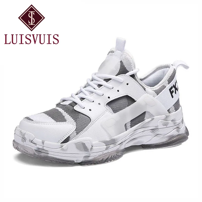 LUISVUIS Size 39-46 4 Color Camouflage Men Casual Shoes Fashion Print Sneakers Mesh Breathable Outdoor Leisure Male Footwear | Обувь