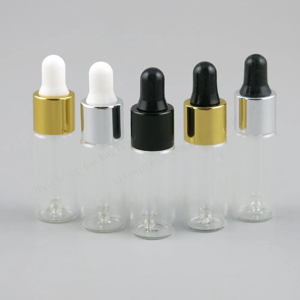 

50 x 5ml Reagent Glass Eye Dropper Vials 5CC Small Cute Glass Aromatherapy Liquid Pipette Bottle Refillable Bottles