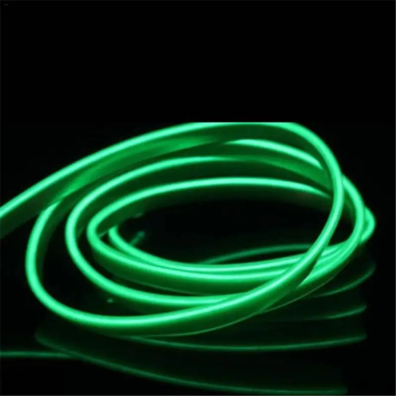3 м атмосферные огни для автомобиля Люминесцентная линия украшения для салона автомобиля атмосферные огни флуоресцентная танцевальная атмосферная лампа - Испускаемый цвет: Green