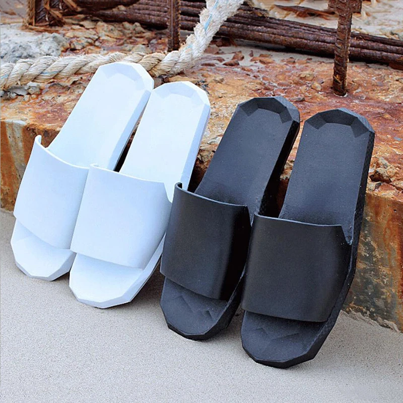 

Slippers Male Summer Word Drag Soft Bottom Personality Slippers Indoor And Outdoor Slip Korean Couple Bathroom Slippers Women
