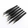 6PCS/Set Electronics Tweezers Forceps Anti-static ESD Tweezers Set Straight Curved Electronic Craft Repairing Maintenance Tools ► Photo 3/6