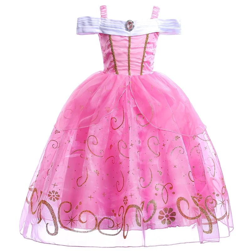

2018 Summer Princess Aurora Girl Sleep Beauty Dresses girls party dress kids dress elegant vestido infantil teen dress vestido