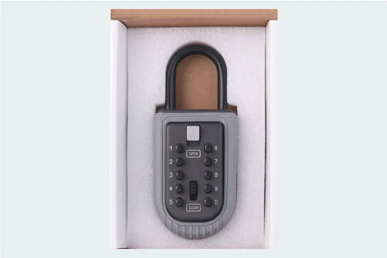 Outdoor Key Safe Box Keys Storage Box Padlock Use Four Password Lock Alloy Material Keys Hook Security Organizer Boxes