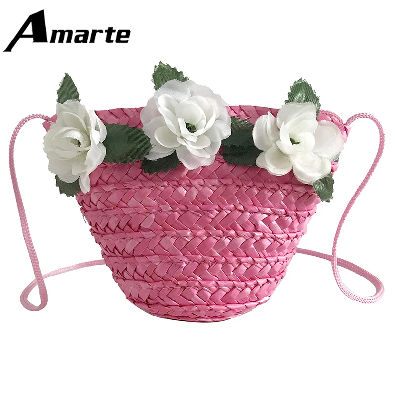 

2019 amarte cute popular crossbody bags for women luxury handbags women bags designer straw flowers travel party messenger bag