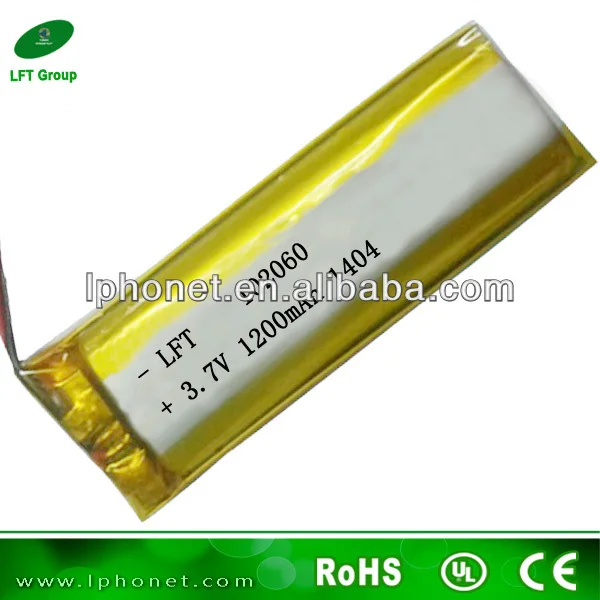 

high performance lithium battery 3.7v 1200mah long time battery gps tracker 102060