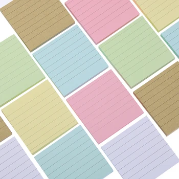 

80pages/Set Soild Color Memo Pad Diy Kawaii Stationery School Stationery Set Office Supplies Notepad Cute Sticky Notes