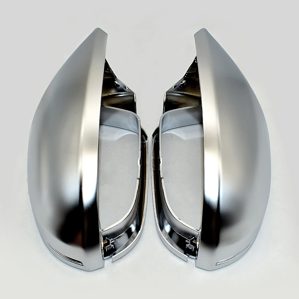 For Audi A6 S6 C7 4G Side Wing Mirror Covers Caps Silver Matte Chrome 2013 Aluminum Brushed