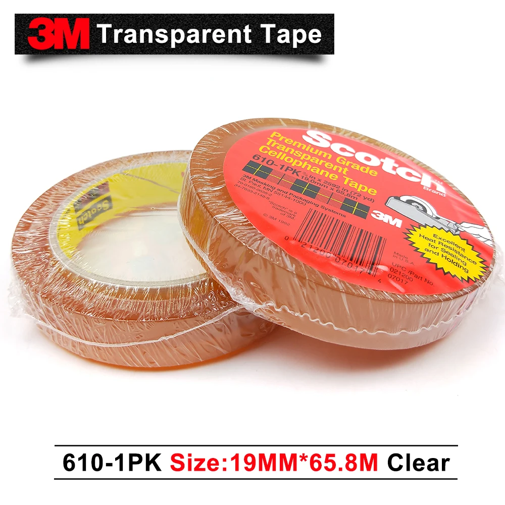 Прозрачная лента для сотового телефона 3 м 610 1PK 19 мм * 65 8 м|tape tape|3m scotch tapetape transparent |