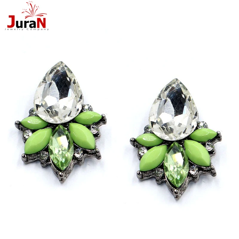 

JURAN Summer Style Stud Fashion Earrings 2018 New Boucle d'oreille Crystal Pendientes Jewelry brinco Grandes Femme bijoux W3107a