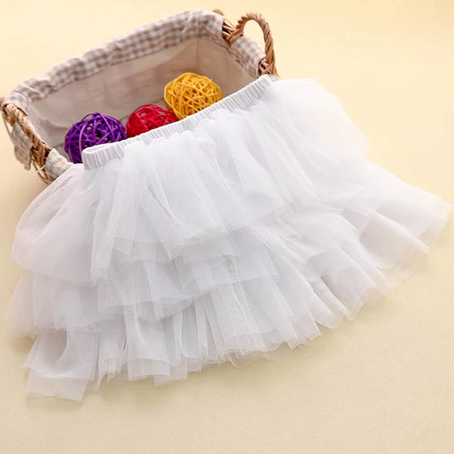 Summer Baby Girl Candy Color Half-length Tulle Tutu Skirt Dance Pettiskirt Solid Color Children  Fashion Ball Gown Age 2-8