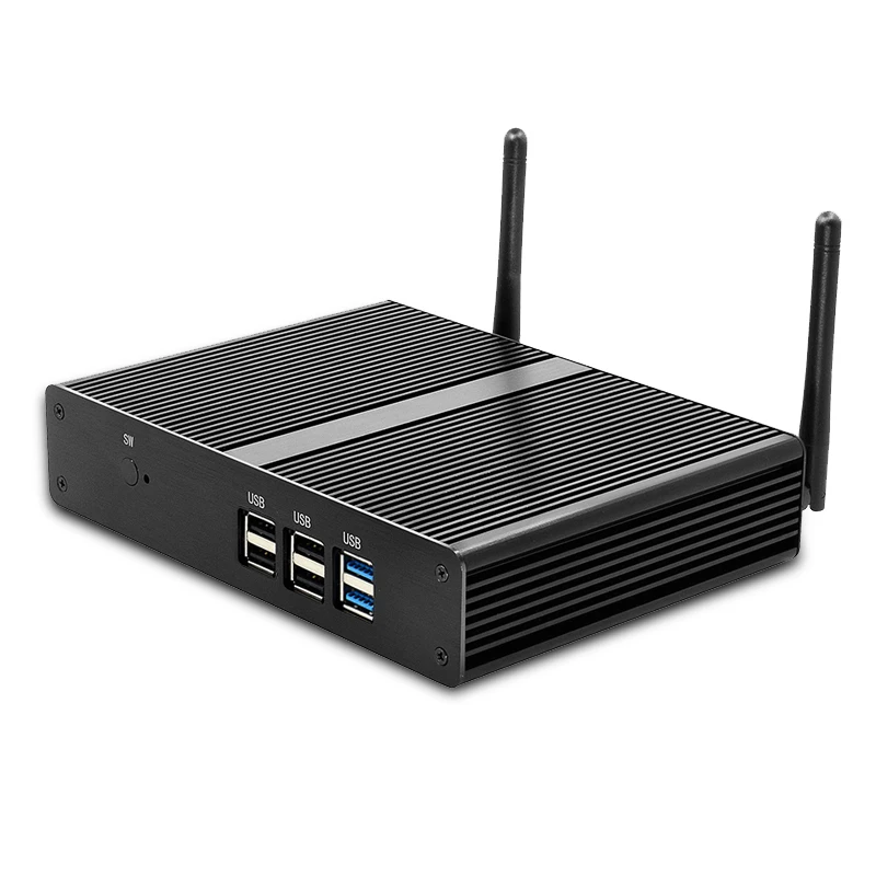 

Mini PC Desktop Intel Celeron N2808 Office Computer HTPC 2*HDMI 6*USB Fanless Windows 10 300Mbps WiFi Gigabit Ethernet