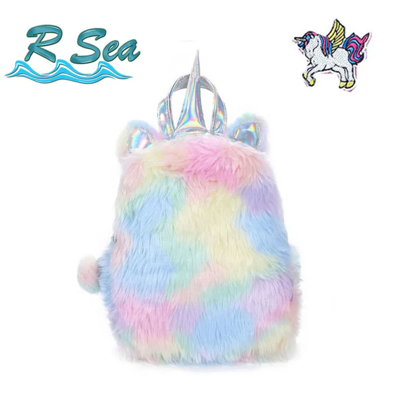 

Fashion Unicorn Backpacks Cute Gril Cosmetics Kawaii Backpack Plush Cartoon Schoolbag Dropshipping Support