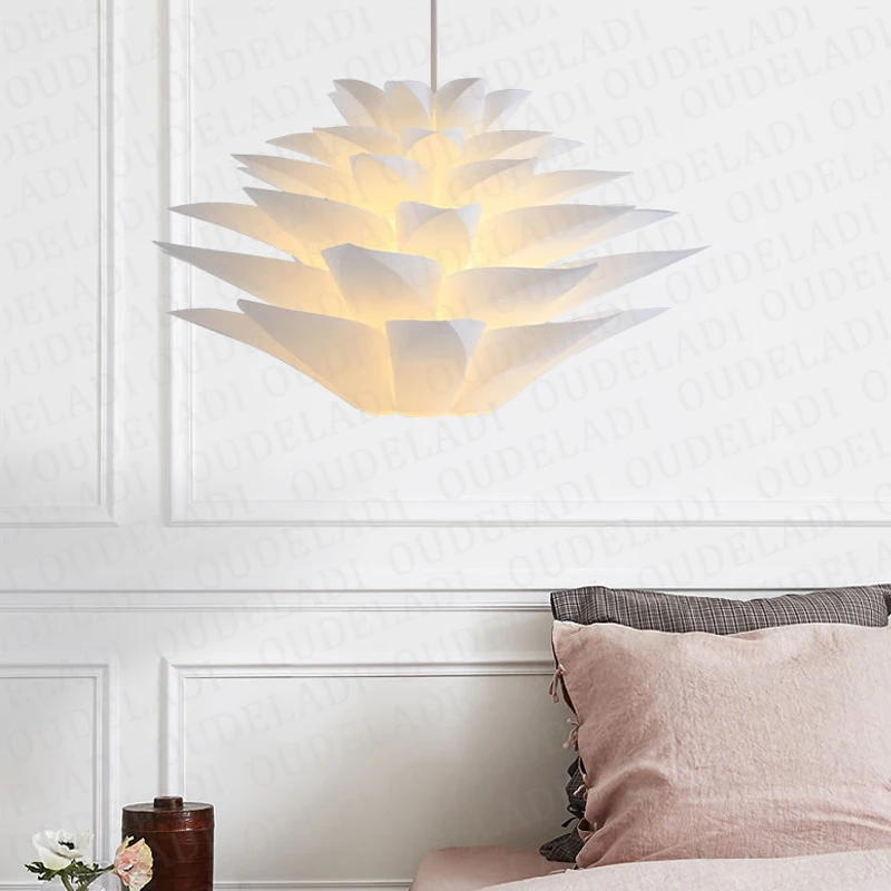 DIY Lily Lotus IQ Puzzle Pendant Lampshade Cafe Restaurant Ceiling Room  Decoration LED Hanging Lamp White Lights - AliExpress