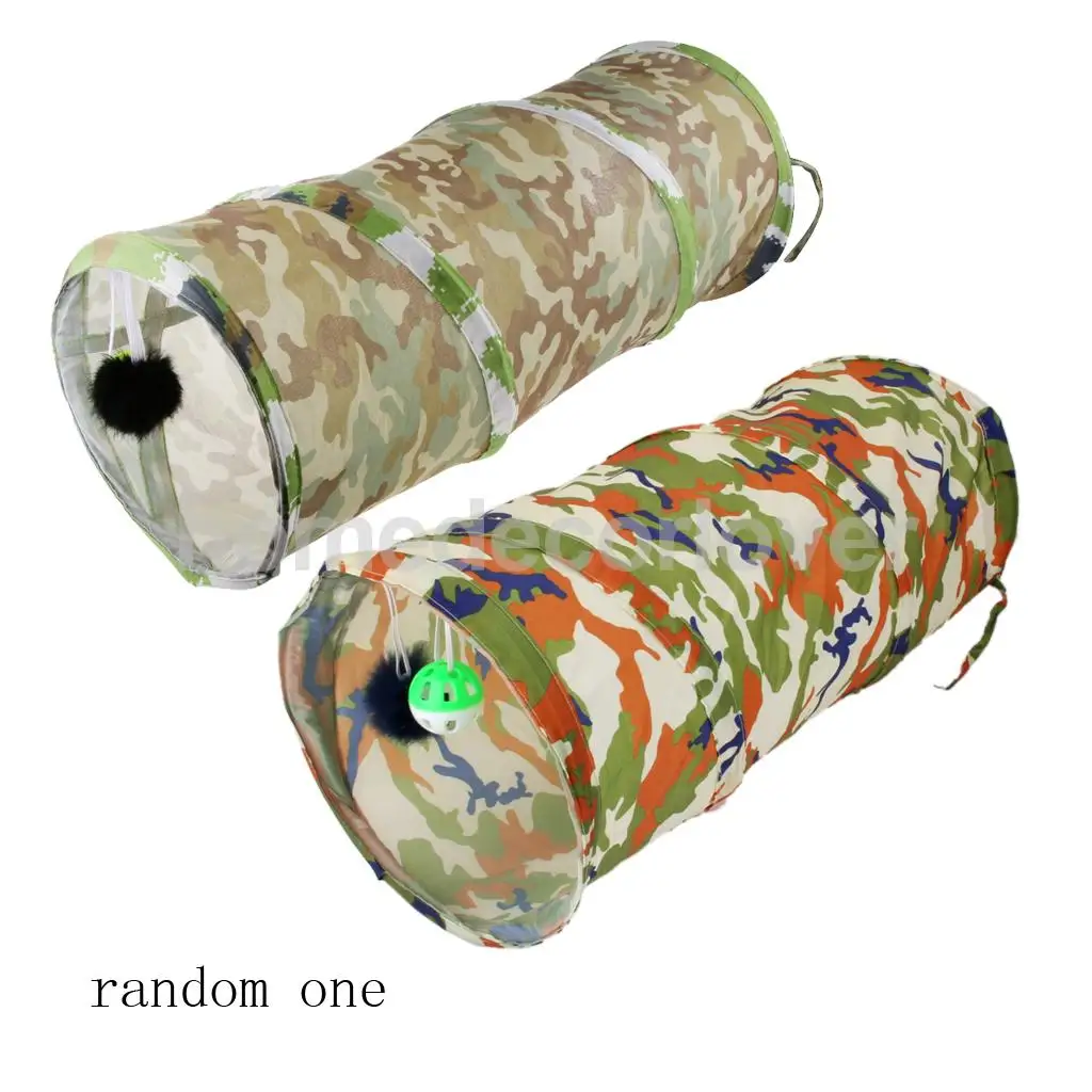 Pop Up Cat Dog Pet Favor Play Tunnel Exercise Activity Toy Camouflage