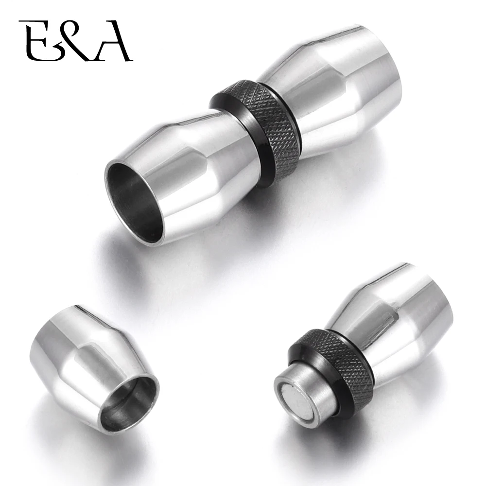 

Rotatable Stainless Steel Magnetic Clasp Hole 8mm Leather Cord Clasps Magnet Buckle DIY Bracelet Supplies Jewelry Making Supply