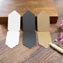 200 шт/партия 3 цвета мини-бирки 3x5 см черная белая крафт-бумага пустая подвесная бирка Ретро подарок бирка Одежда Этикетка