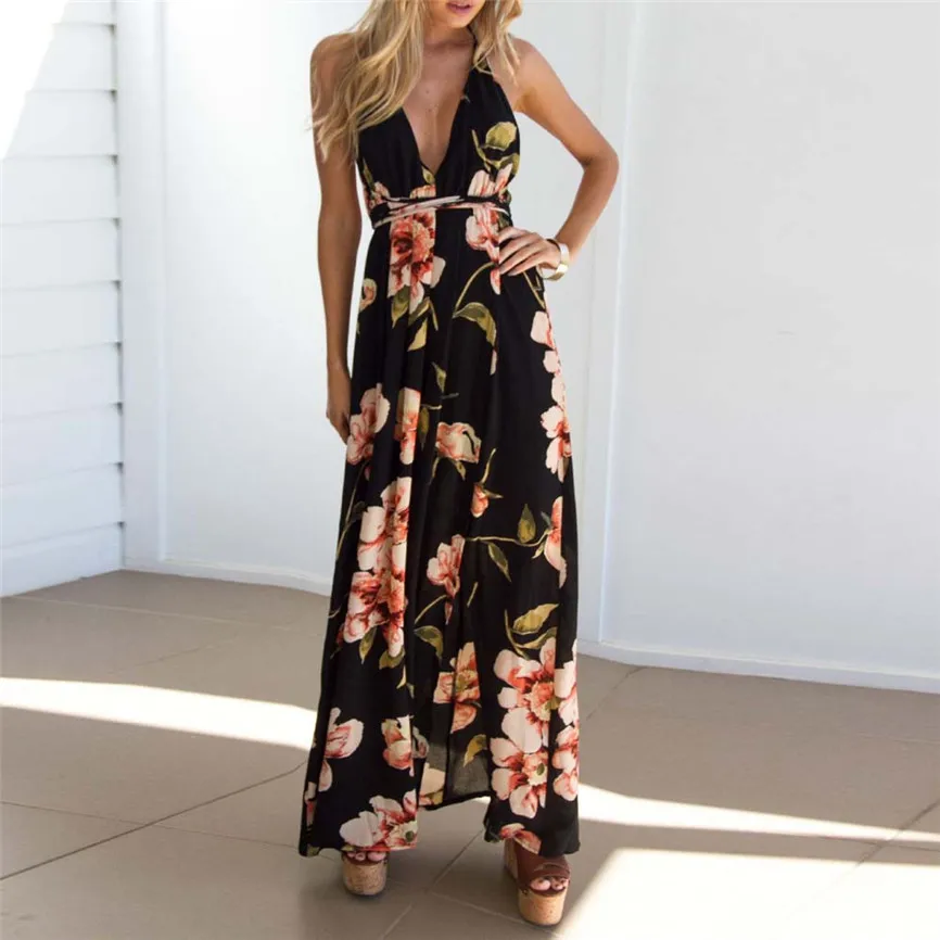 

Summer Dress Women 2019 New Fashion Sexy Dress Boho Long Evening Party Beach Dress Sundress Plus Size Vestidos