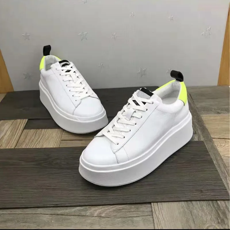 Woman Shoes White Sneakers Genuine Leather Vulcanize Spring Autumn Krasovki Women Casual Shoes Basket Trainers Tenis Feminino