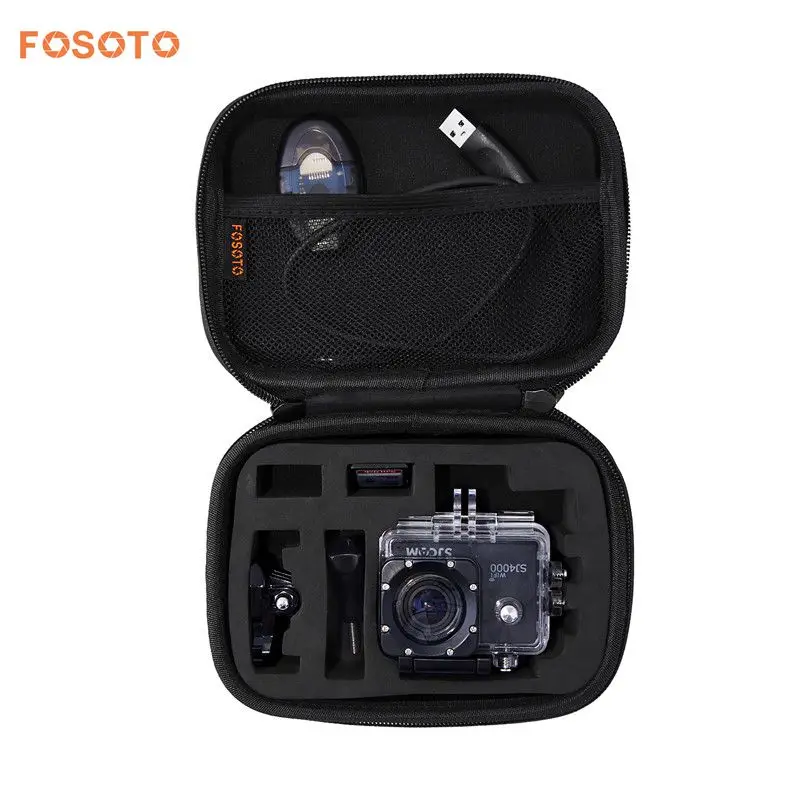 Лучший Fosoto EVA цифровой Xiaomi Yi сумка для хранения Твердые мешки непромокаемые чехлы для Gopro Hero 5 4 3 + 3 2 1 и Xiaomi Экшн камера