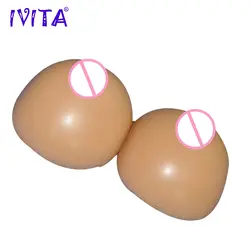 IVITA 1400g круговой искусственная, Реалистичная Силиконовые груди накладная грудь для Для женщин мастэктомии транссексуалов Enhancer