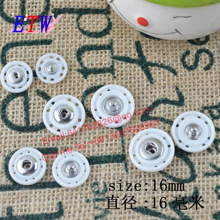 

wholesaler 50 Sets/lot Size 16MM Black Plastic with Copper Metal Snap Buttons For Clother Bag Free Shipping