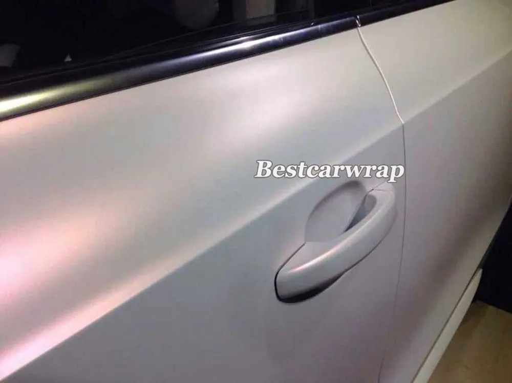 Protwraps Pearlescent Satin Matte White Pearl Pink Matt Chameleon Vinyl Car Wrap Film Bubble Free Vehicle Styling Size 1 52 20m Style Free Style Vinylstyling Car Aliexpress