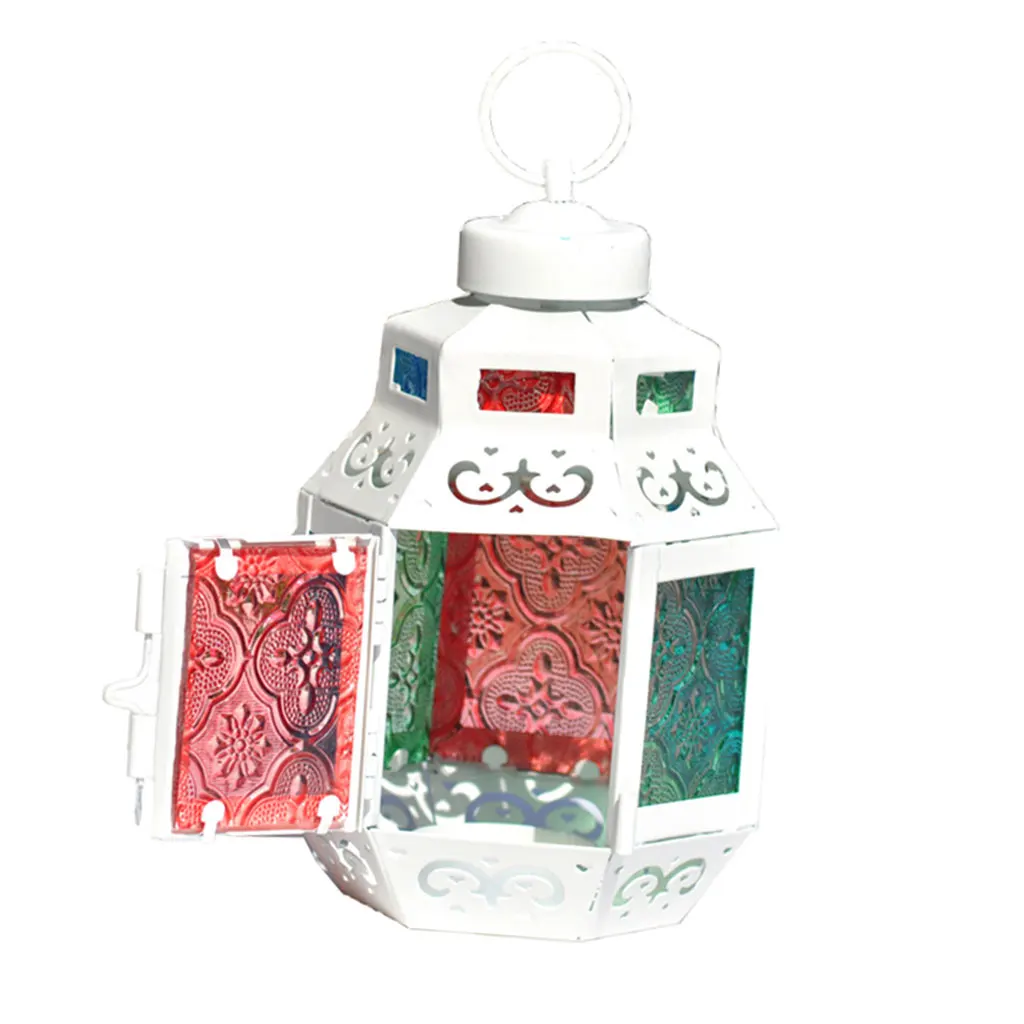 Moroccan Style Windproof Candle Holder Hanging Lanterns Tea Light Candlestick Wedding Party Decor