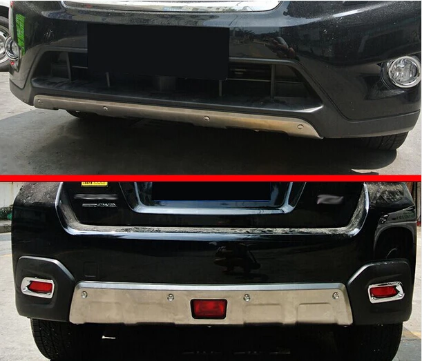 

2PCS Front + Rear Bumper Protector Guard Skid Plate For Subaru XV 2012 2013 2014 2015 2016 Fast by EMS