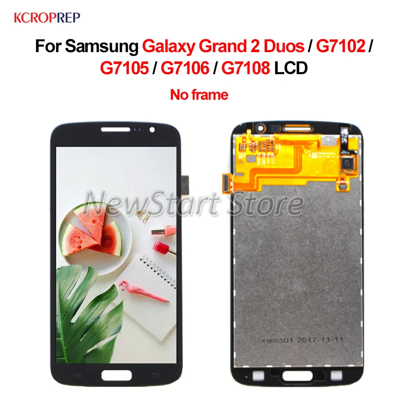 ЖК-дисплей с тачскрином в сборе для Samsung Galaxy Grand 2 Duos G7102 5 25 дюйма без рамки G7105 G7106