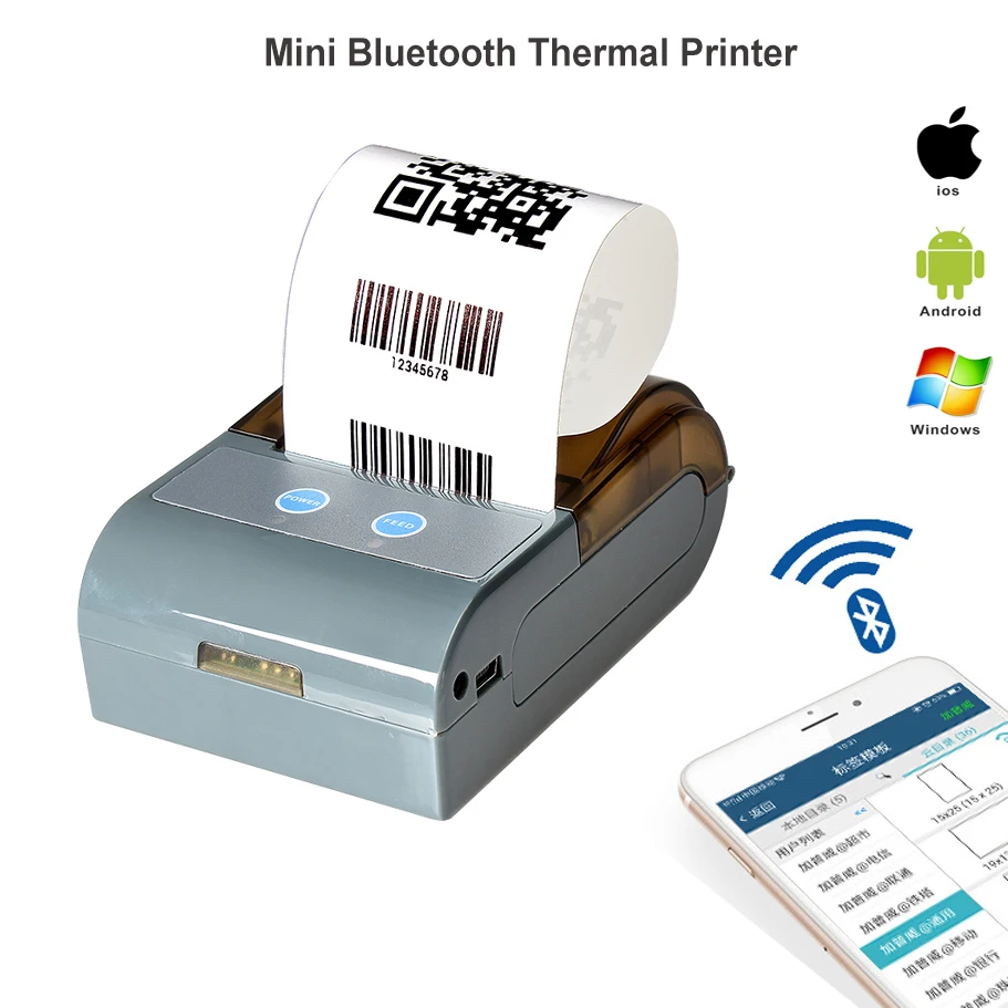 RUGLINE P5803 Free SDK 58mm Handheld Pos Thermal Printer Android IOS