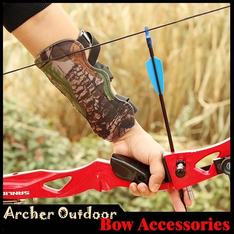

2pcs camo Leather Archery Bow Arm Guard Protection Forearm for Hunting Shooting Recurve Compound Bow Arm Protector Accessories