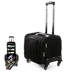 LeTrend 18 дюймов Многофункциональный прокатный багаж Спиннер чемодан колеса для женщин косметический чехол для переноски дорожные сумки на