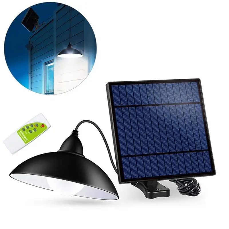 

Garden Solar Light Retro Bulb Lampshade Solar Powered Pendant 12LED Light With Remote Control Solar Hanging Lamp for Outdoor