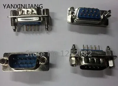 

10pcs D-SUB DB 9 Pin Male Vertical straight leg PCB Connector 2 Rows DB9M Serial