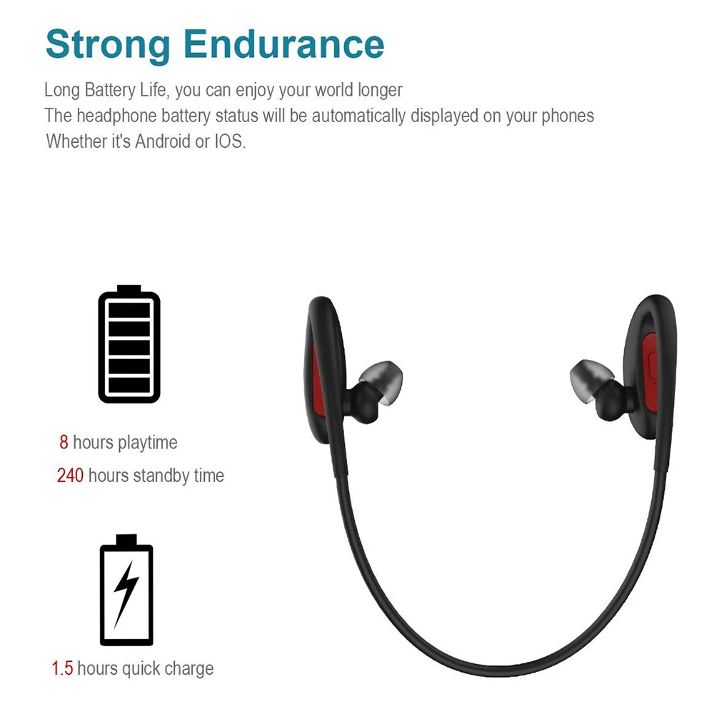DACOM L05 Wireless Headphones Sport Earphones Bass Sound Stereo Wireless Bluetooth Headset IPX7 Waterproof for Samsung iPhone Mi