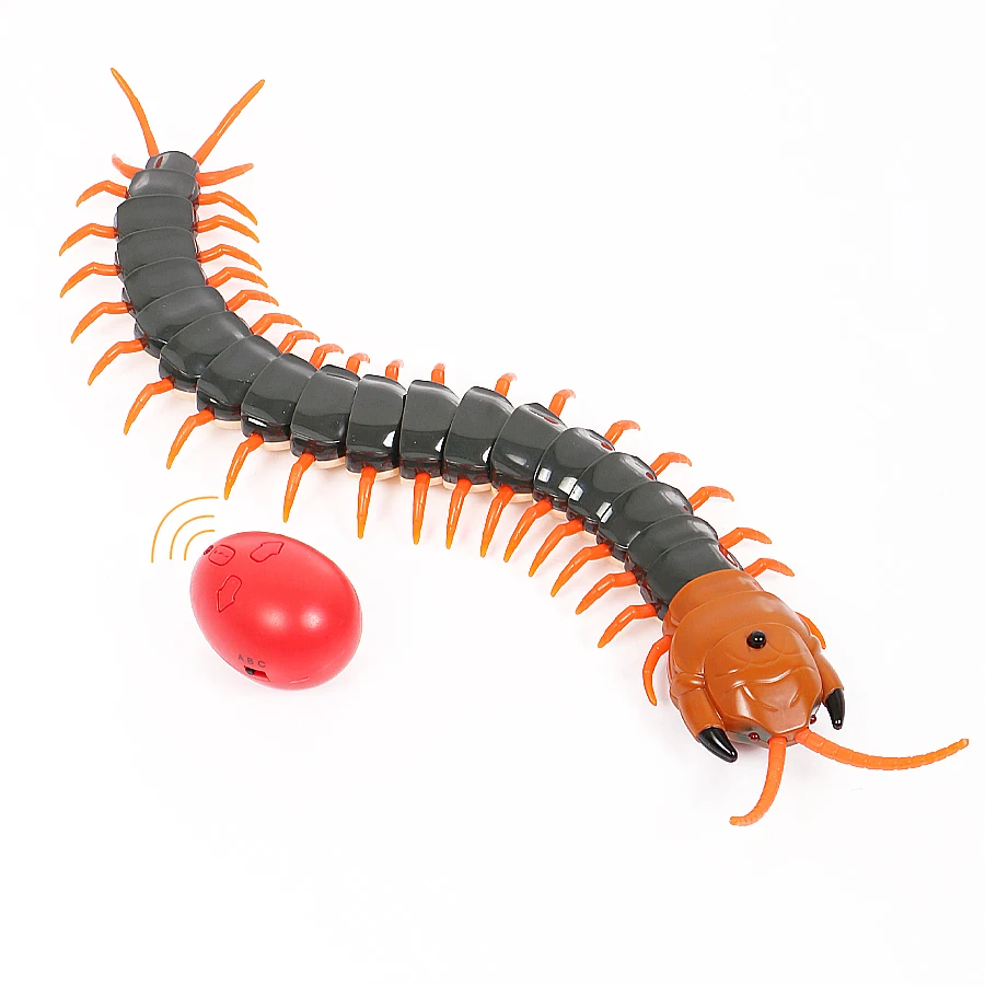 Remote Control Centipede Toy,Rechargable Electric Infrared RC Scolopendra,Simulation Fake Creepy-crawly Chilopod Toy for kids