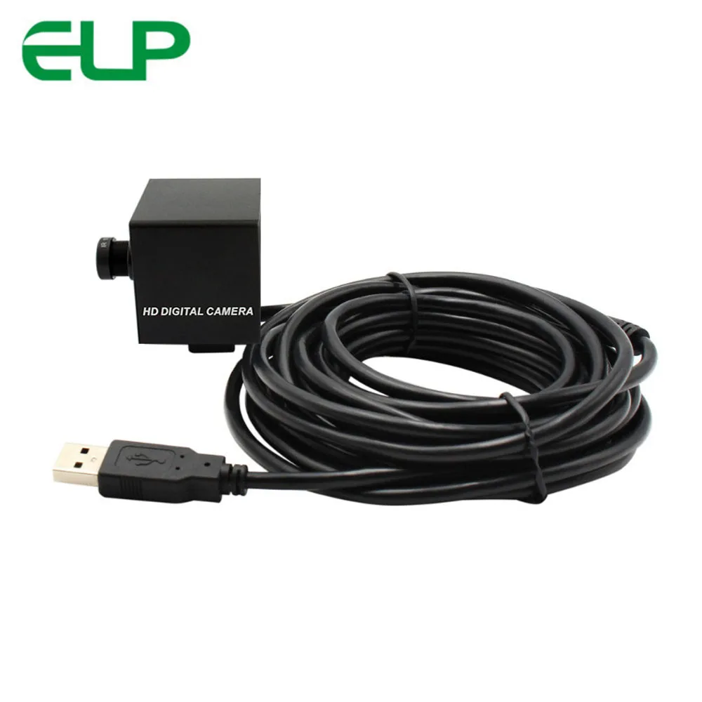 Миниатюрная камера ELP 13 мегапикселей с микро usb объектив без искажений кабелем 3 м