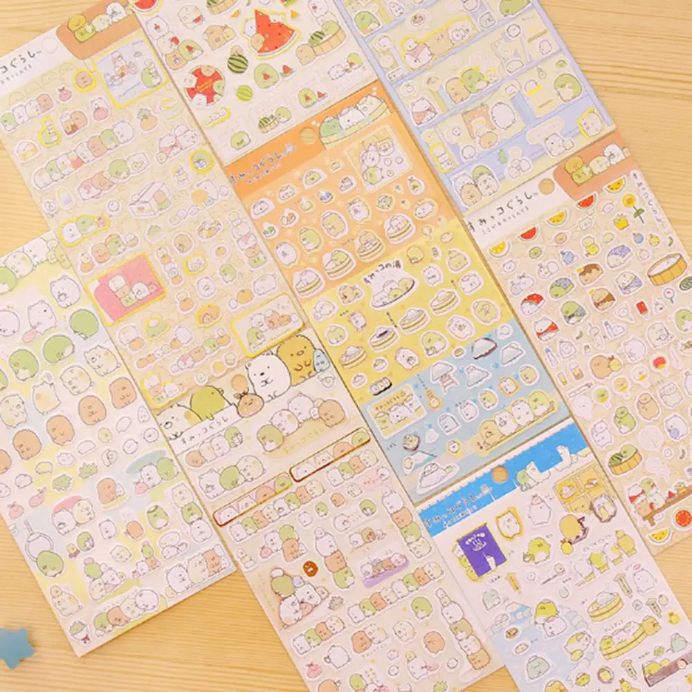 

1 Pcs New Cute Scrapbooking Corner Creature Planner Stickers/decoration Label/cartoon Korea Stationery Easy sticky Stickers