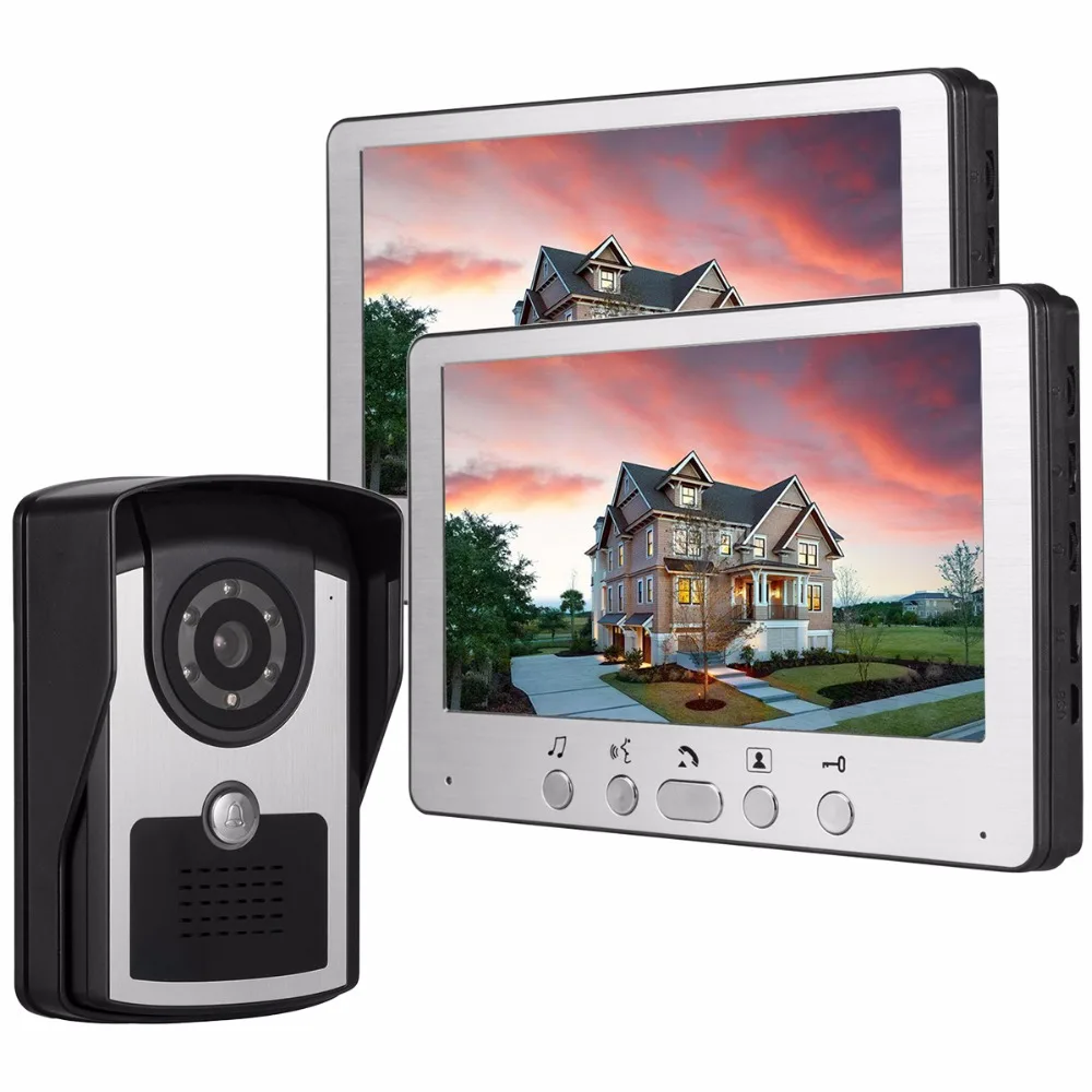 DIYSECUR 7 inch Wired Video Door Phone Doorbell Video