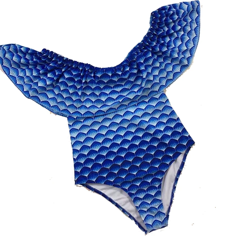 New Bikini 2017 Summer Beachwear Blue One Piece Swimsuit Bathing Suit