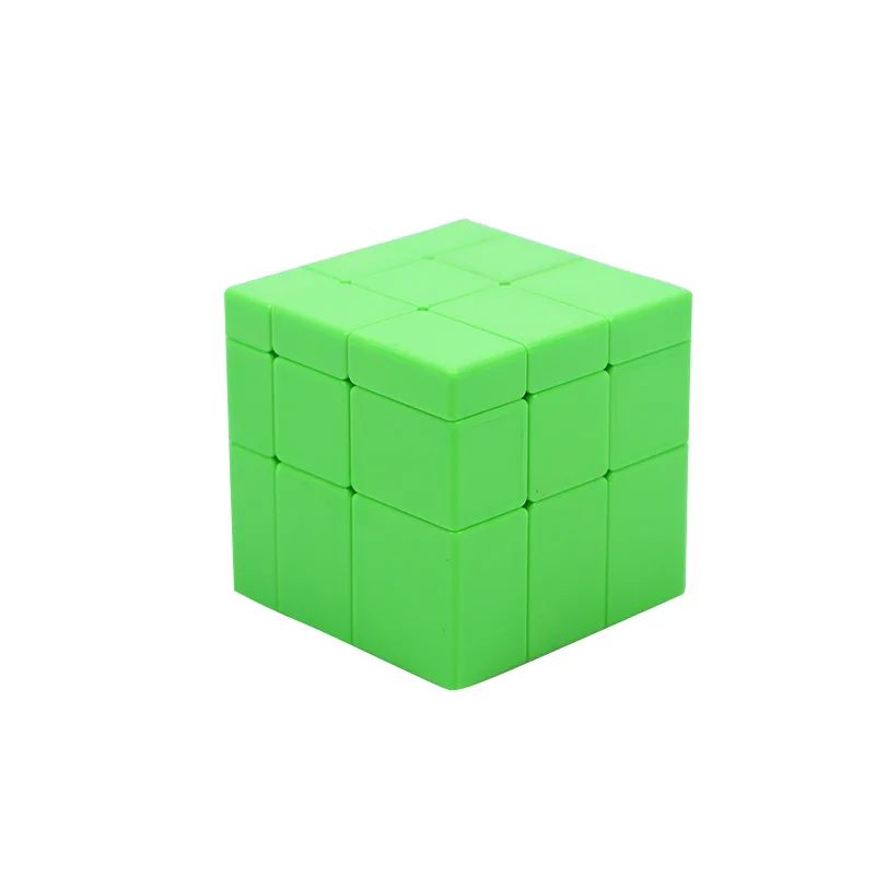 Зеленый зеркальный куб, кубики Qiyi, блоки с серебряным литым покрытием, блестящий зеленый магический куб, головоломка, развивающая игрушка