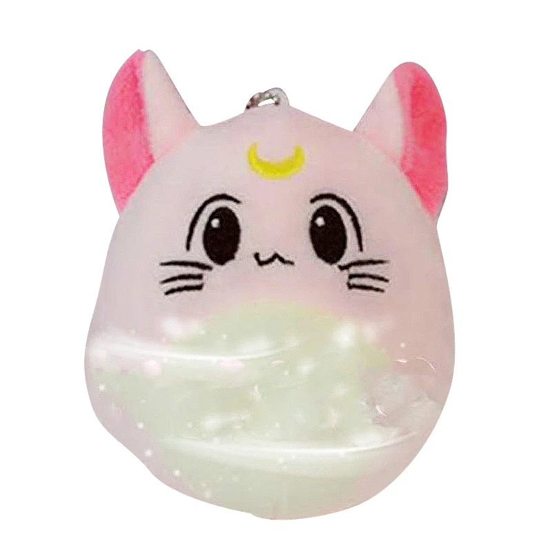 

4"Kpop EXO Idol Sailor Moon Luna Cat Style Cartoon Character BAEK HYUN Pink Soft Plush Doll Keychain Charm