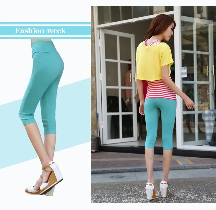 Летняя мода 16 цветов женские повседневные брюки утягивающие Капри S-6XL размер брюки карандаш
