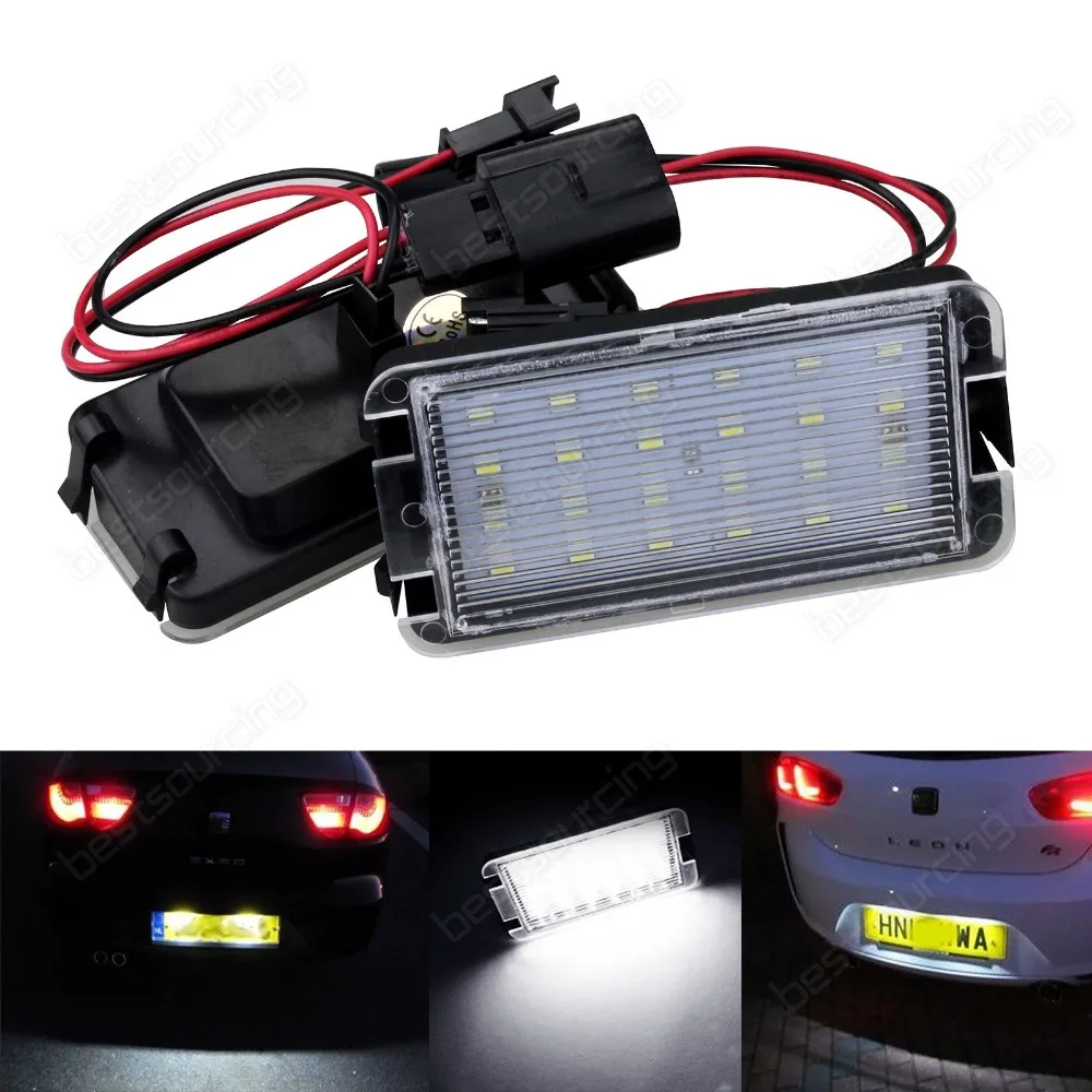

2x LED Licence Number Plate Light No Error SEAT Altea Cordoba Ibiza Leon Toledo(CA236)