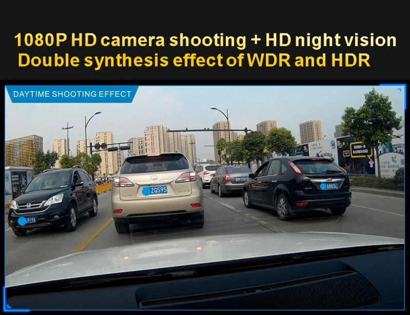 panoramic monitoring system car dvr rearview mirror camera dashcam recorder14