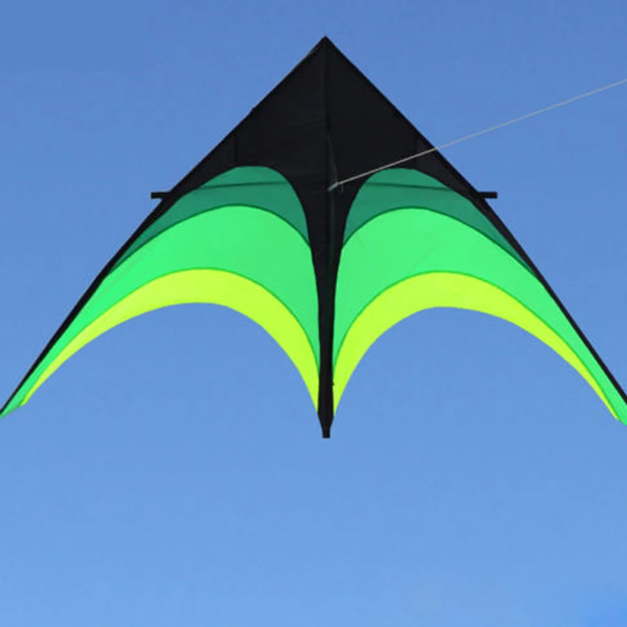 Easy Flying 9ft / 2.8M Single Line Delta Kite Green Shrub Triangle Shape Nylon Kite For Adults Easy Flying 9ft / 2.8M Single Line Delta Kite Green Shrub Triangle Shape Nylon Kite For Adults